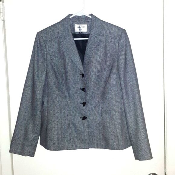 Kasper A.S.L. Gray Blazer Jacket Size 12 - Picture 1 of 7